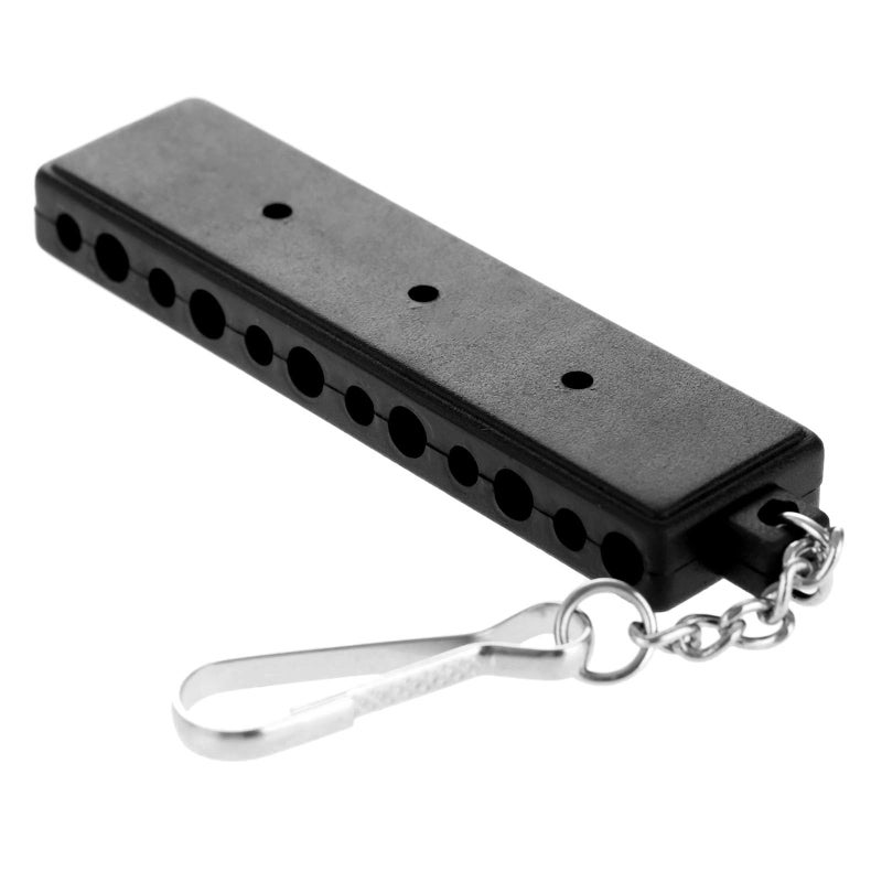 MUXSAM 1Pcs Black Golf Tee Holder Carrier 12 Tee Hole 3 Ball Markers Keychain Golf Accessory - Image 1